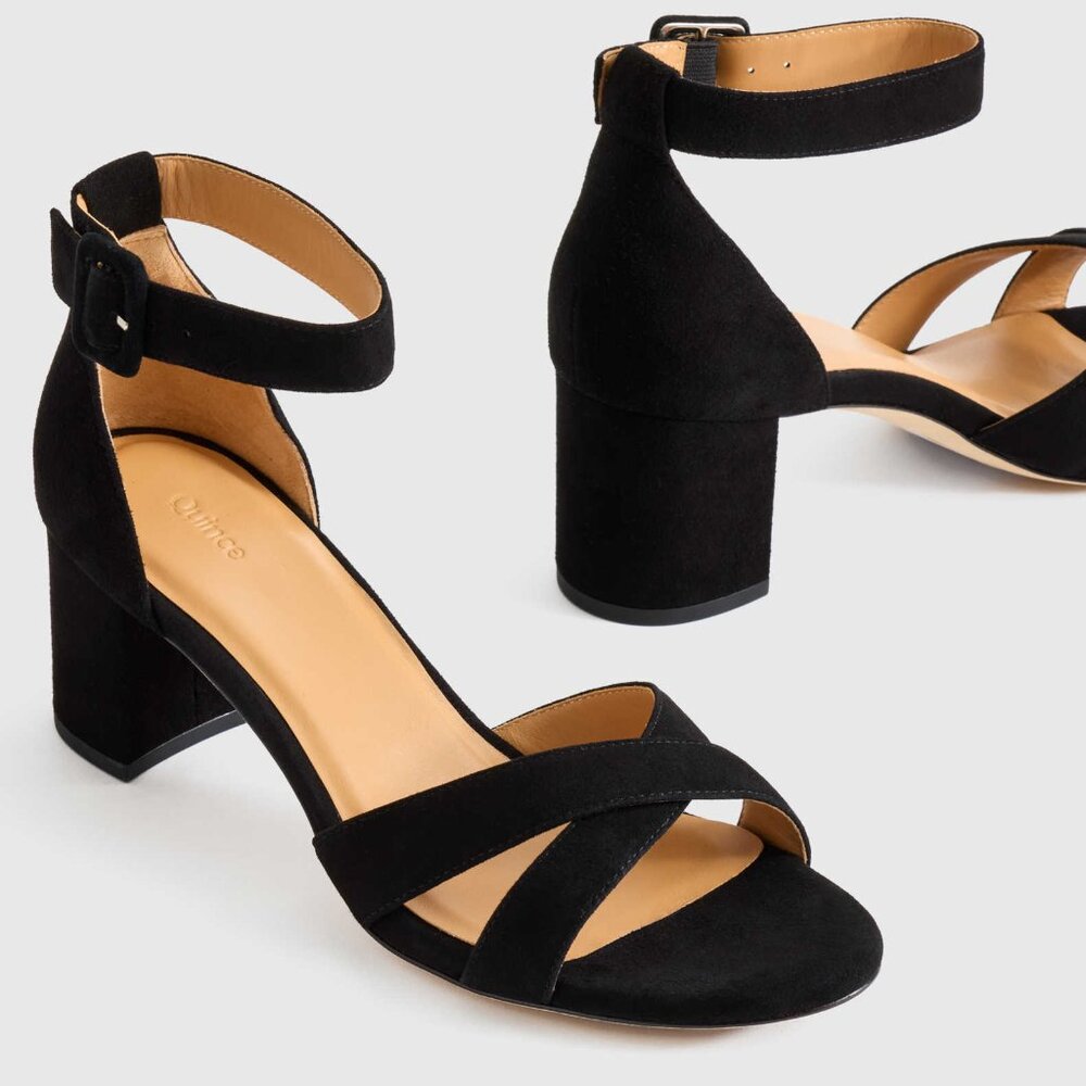 NWT Quince Italian Leather Crisscross Platform Sandal